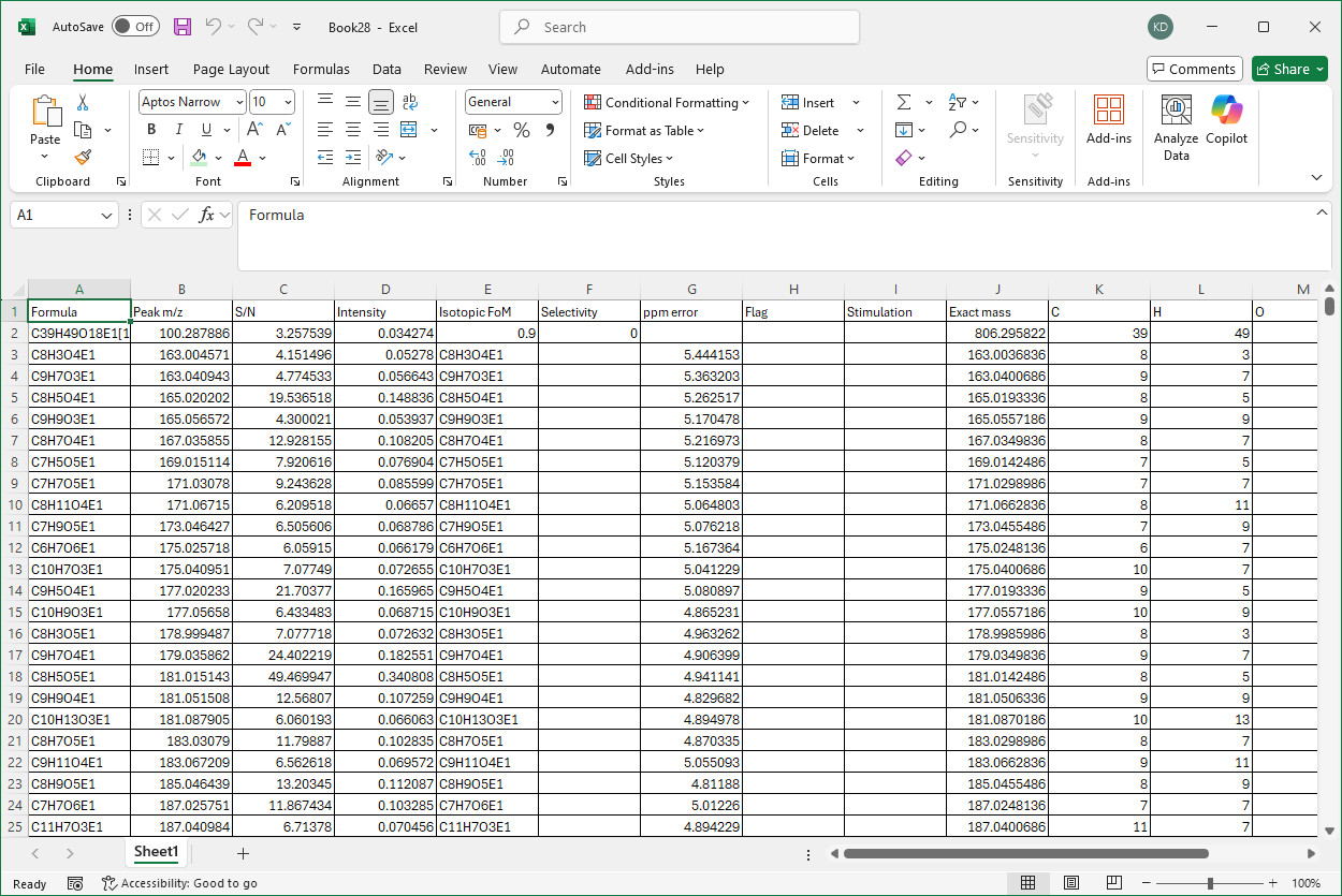 AutoLogis Results - Excel Export